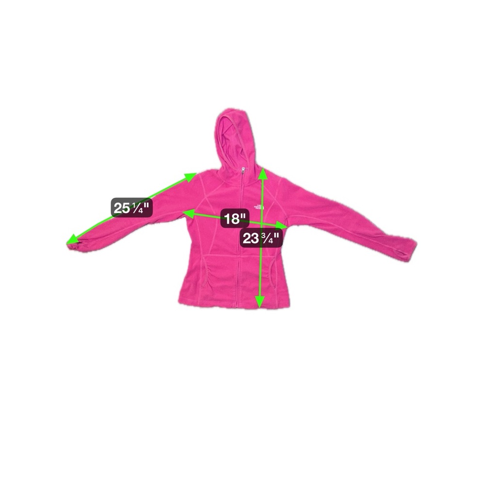 The North Face Women's Pink Fleece TKA 100 Hooded Jacket | S - Picture 6 of 6